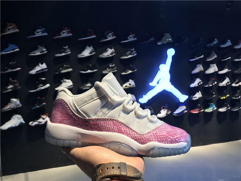 Air Jordan 11 Low GS Pink Snakeskin 580521 108